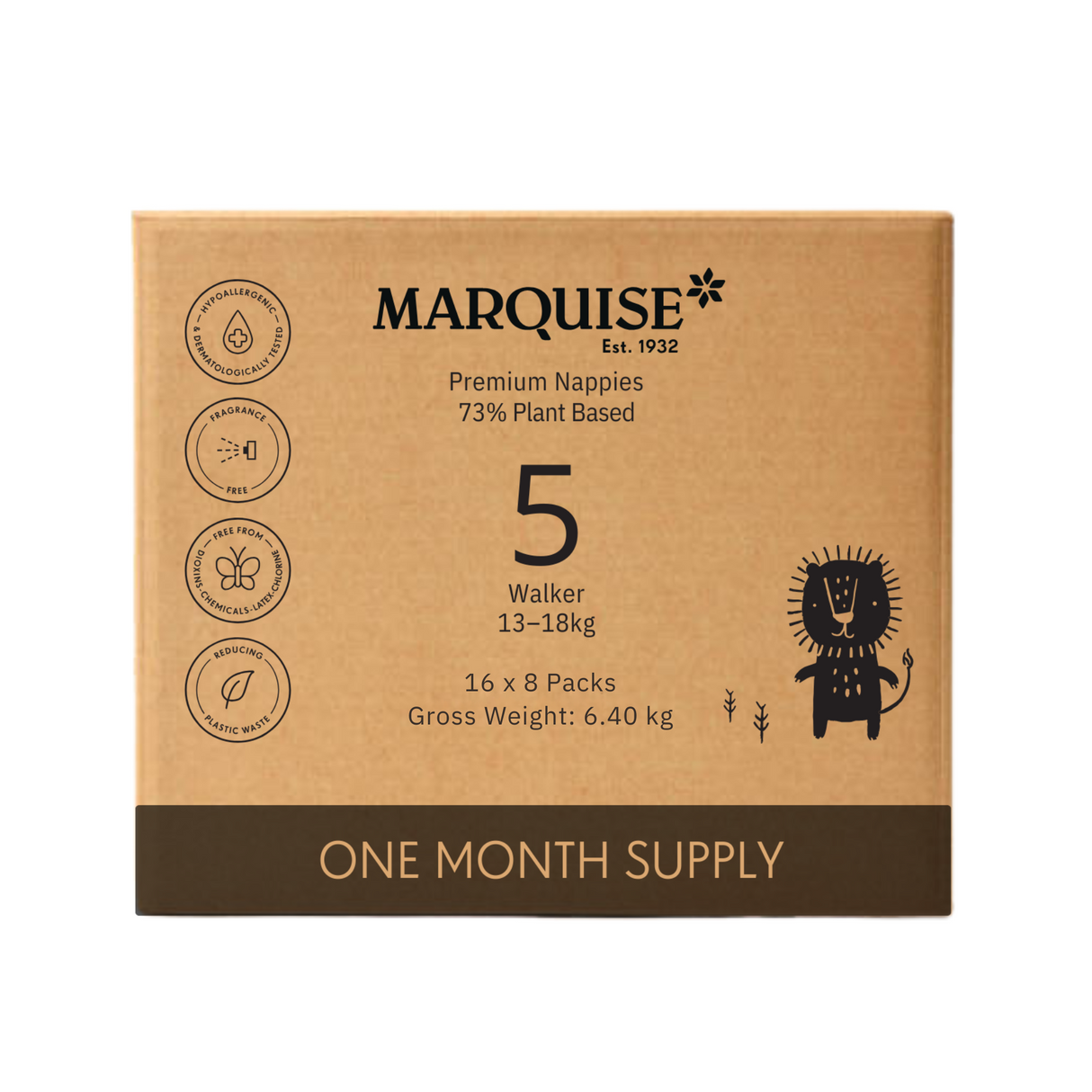 Marquise Hypoallergenic Nappies and Water Wipes Bundle