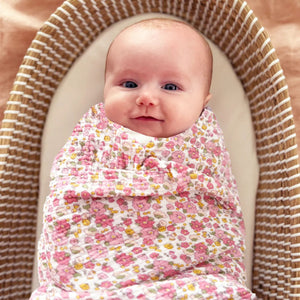 Alimrose Muslin Swaddle Rose Garden