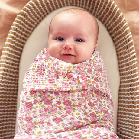 Alimrose Muslin Swaddle Rose Garden