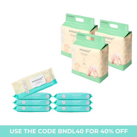 Marquise Hypoallergenic Nappies & Wipes Starter Bundle