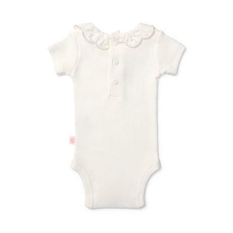 Scalloped Collar Vanilla Bodysuit