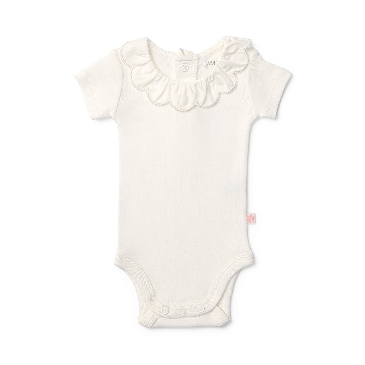 Scalloped Collar Vanilla Bodysuit