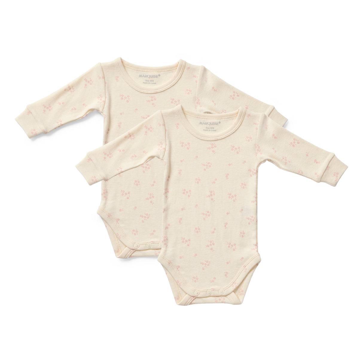 Baby Cotton Wool Floral Print Bodysuit 2 Pack