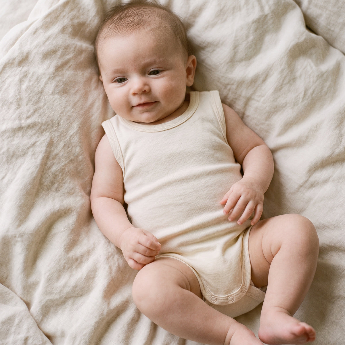 Baby Cotton Wool Sleeveless Bodysuit