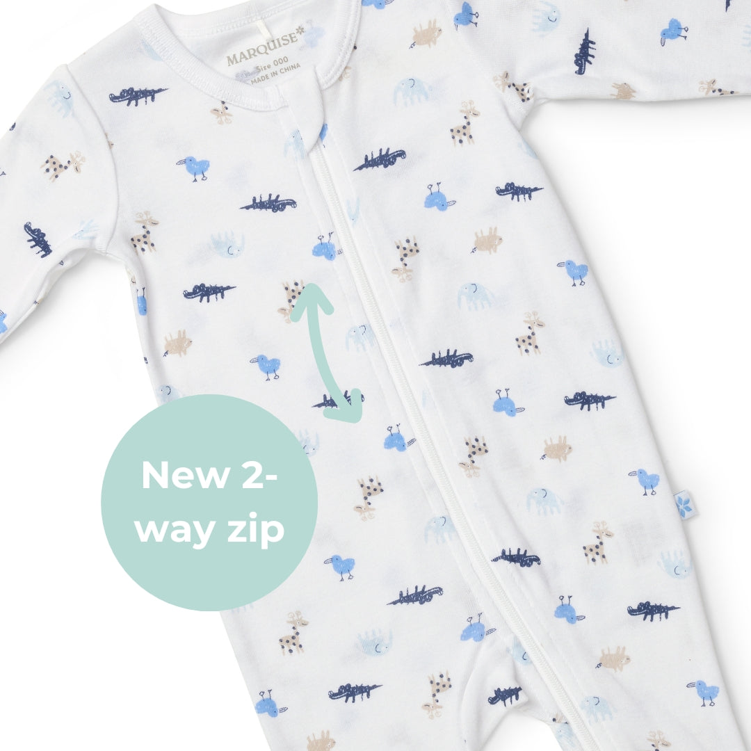 Newborn Essentials Animals Zipsuit