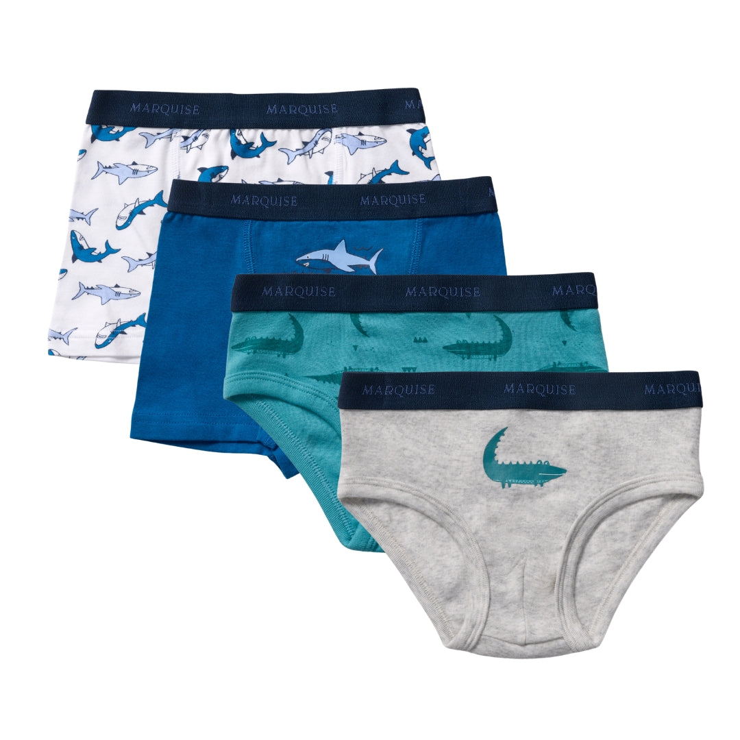 Boys Animal Underwear & Trunks 4 Pack