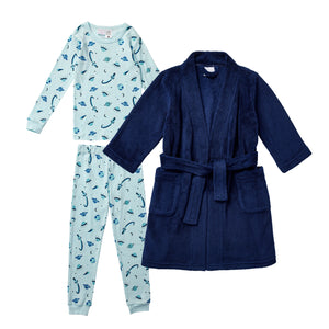 Dream Universe Pyjamas & Navy Dressing Gown Set