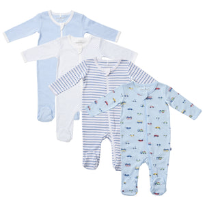 Everyday Essentials Boys Super Saver Zipsuit 4 Pack
