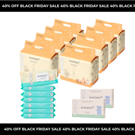 Black Friday Nappies & Wipes 1 Month Supply Pack