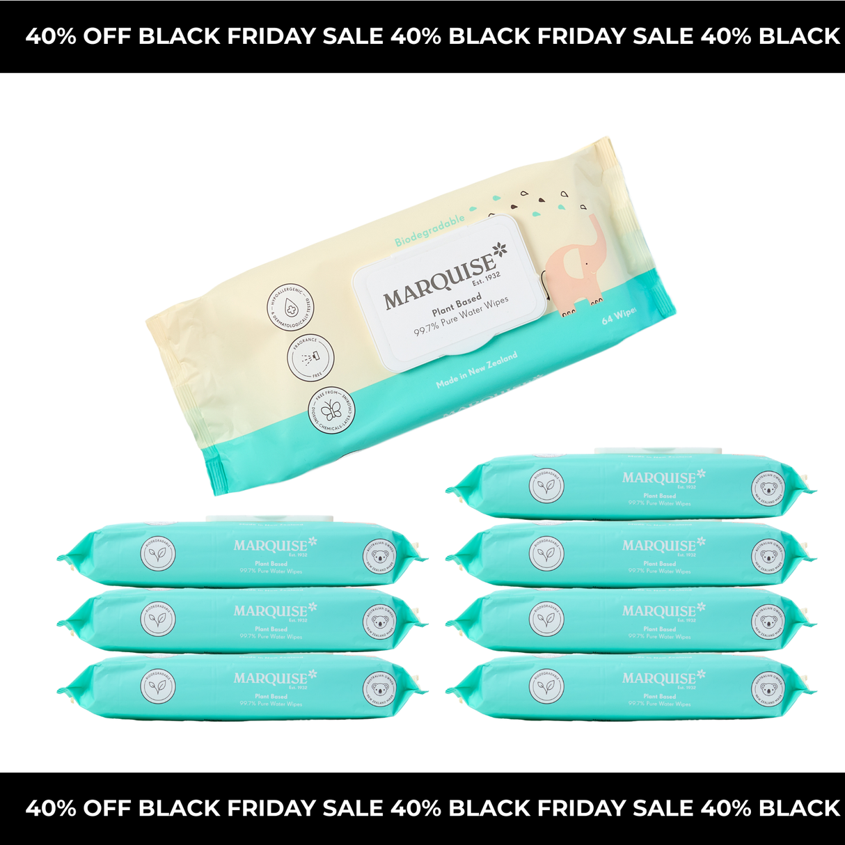 Black Friday Marquise Eco Water Wipes 10pk