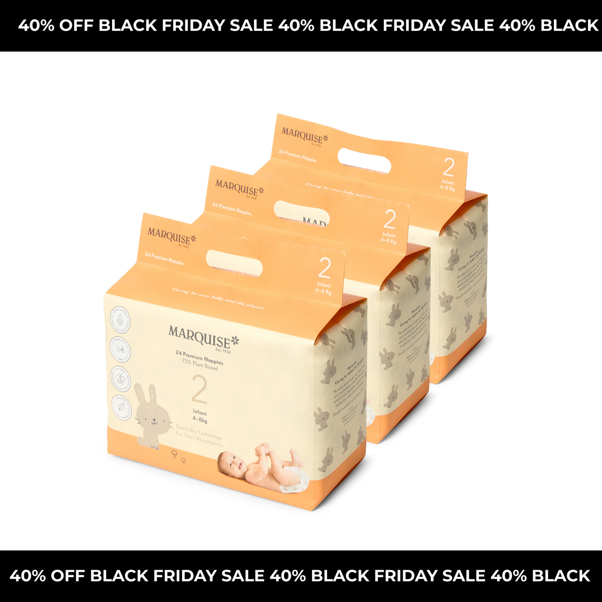 Black Friday Marquise Hypoallergenic Nappies