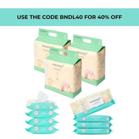 Marquise Hypoallergenic Nappies & Wipes Starter Bundle