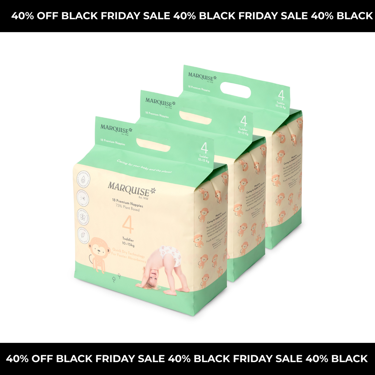 Black Friday Marquise Hypoallergenic Nappies