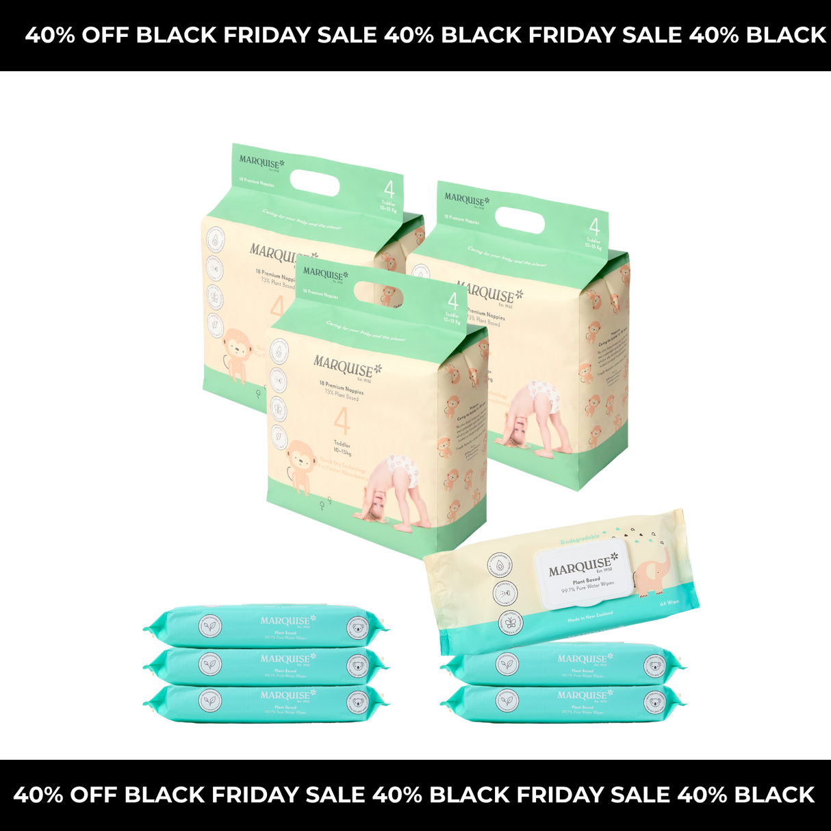 Black Friday Sale Nappies & Wipes Starter Bundle