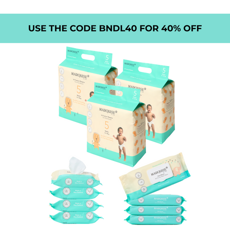 Marquise Hypoallergenic Nappies & Wipes Starter Bundle