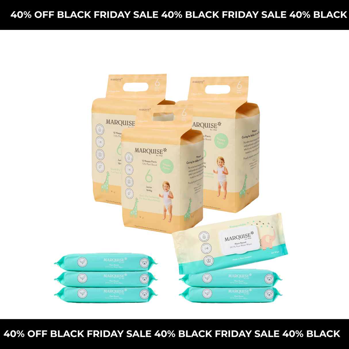 Black Friday Sale Nappies & Wipes Starter Bundle