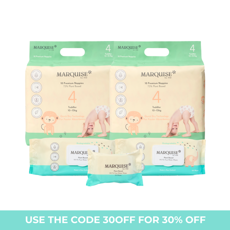 Marquise Hypoallergenic Nappies & Wipes Starter Pack