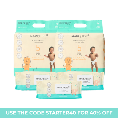Marquise Hypoallergenic Nappies & Wipes Starter Pack