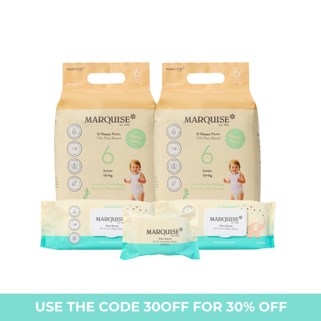 Marquise Hypoallergenic Nappies & Wipes Starter Pack
