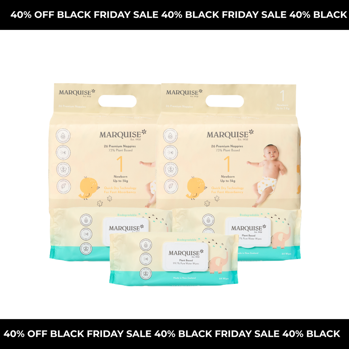 Black Friday Sale Nappies & Wipes Starter Pack