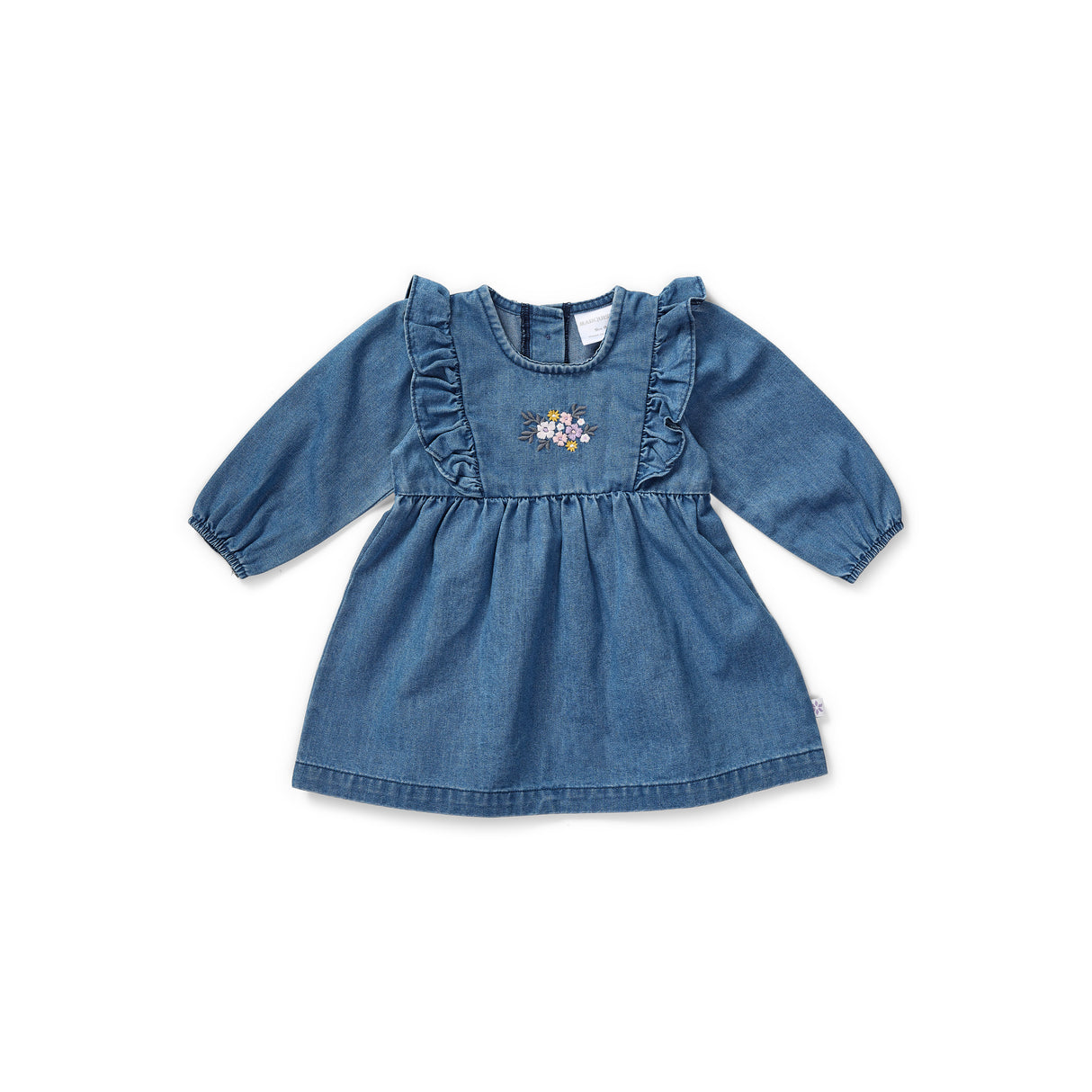 Floral Embroidered Chambray Dress Marquise Floral Embroidered Chambray Dress Marquise
