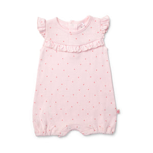Little Bows Hearts Frill Romper