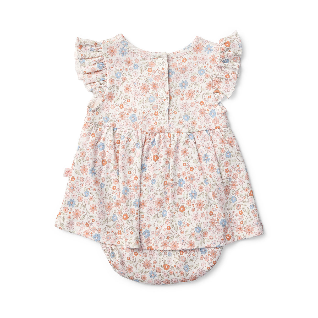 Summer Petals Frill Sleeve Bodysuit Dress