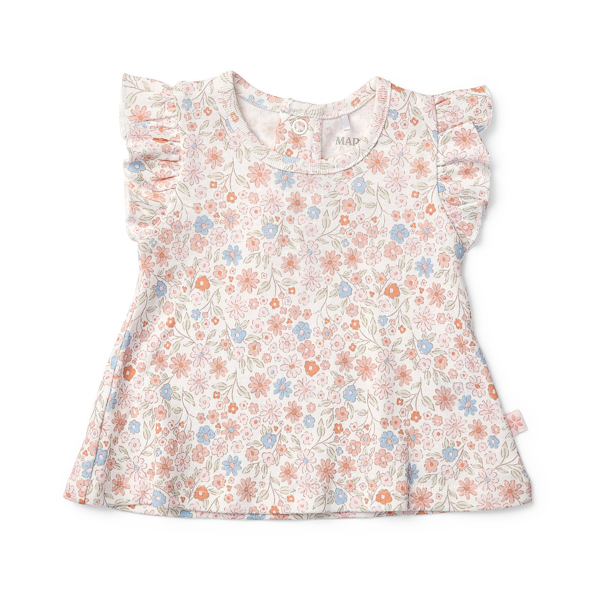 Summer Petals Frill Sleeve Top & Woven Bloomer Set