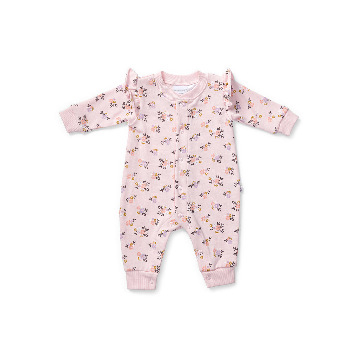 Floral Hearts Frill Sleeve Cosy All-In-One