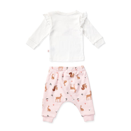 Meadows Frill top & Fleece Pant Set