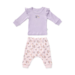 Floral Hearts Frill Top & Pant Set