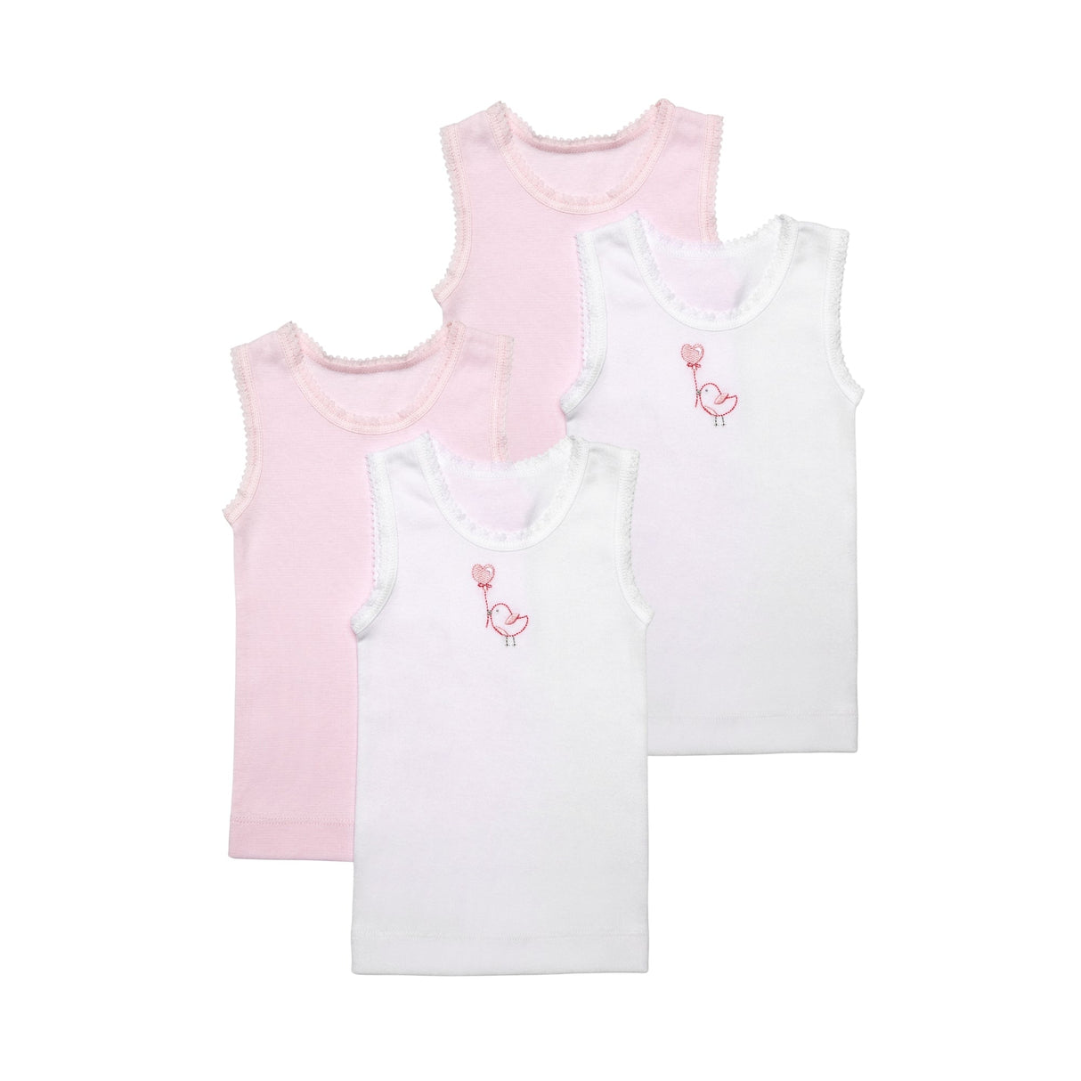 Girls Birdy Singlet 4 Pack