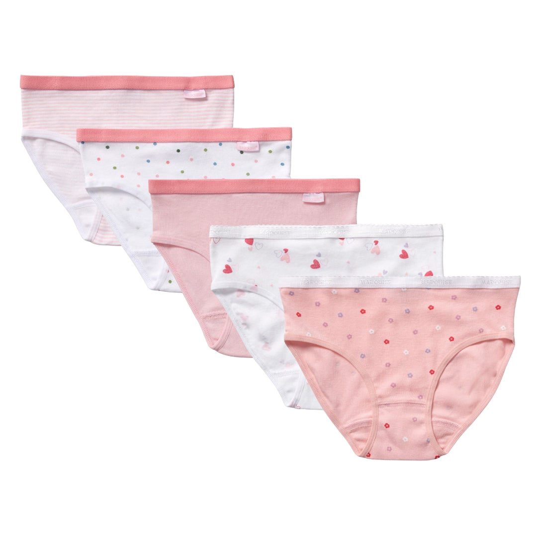 Girls Pink Underwear 5 Pack