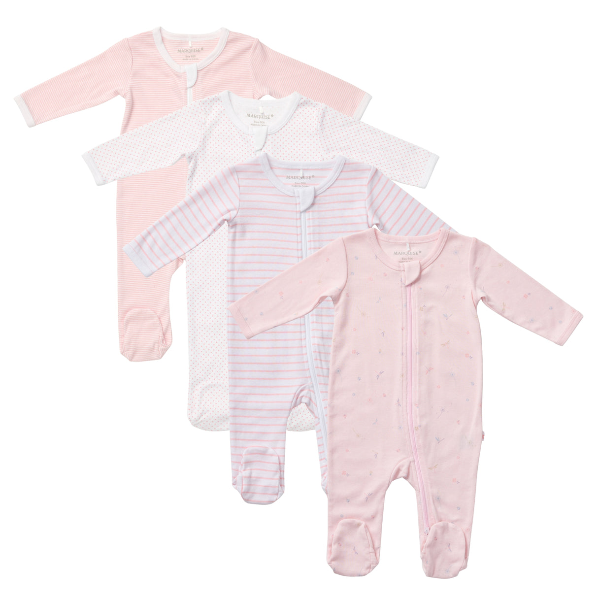 Everyday Essentials Girls Super Saver Zipsuit 4 Pack