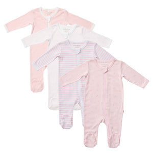 Everyday Essentials Girls Super Saver Zipsuit 4 Pack