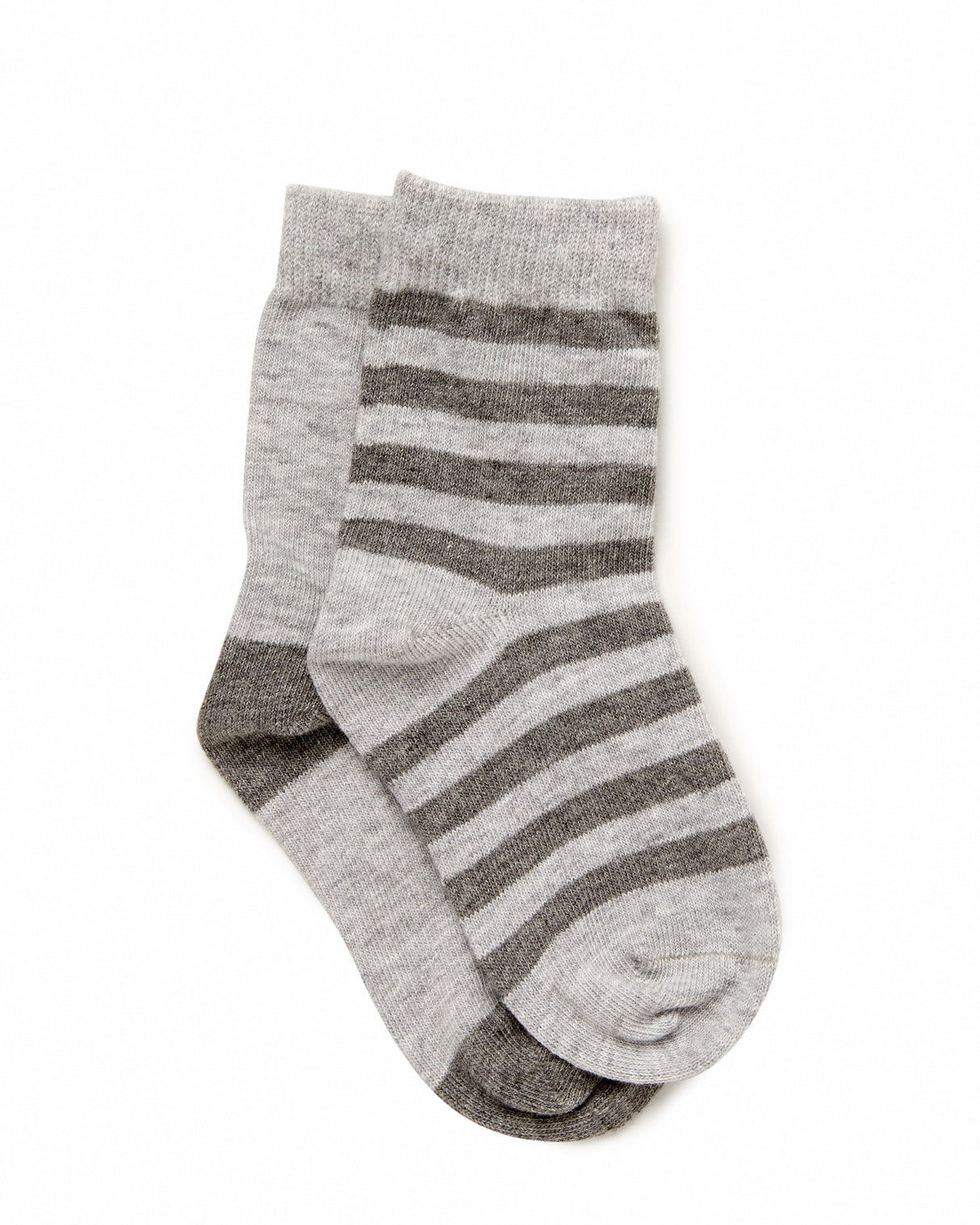 Grey Stripe Knitted Socks 2 Pack