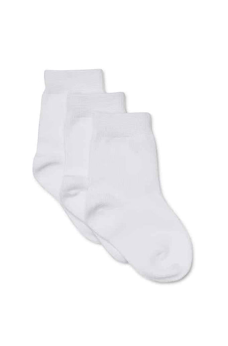3 Pack White Knitted Socks