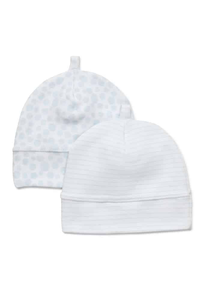 Premmie Boys Blue Spot/Stripe Beanies