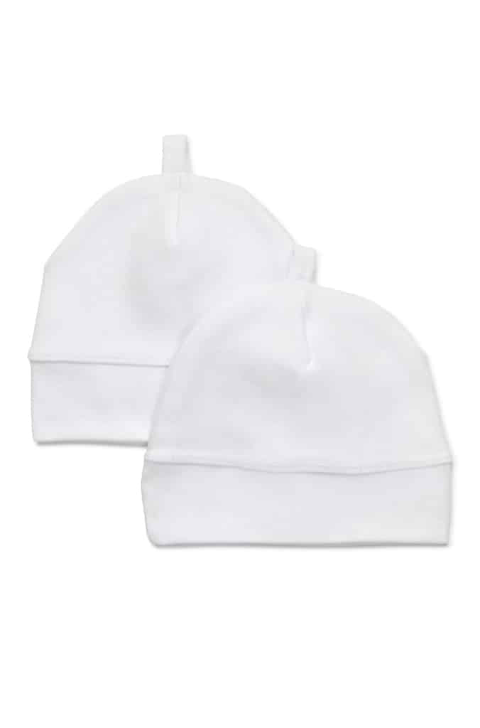 Premmie White 2 Pack Beanies