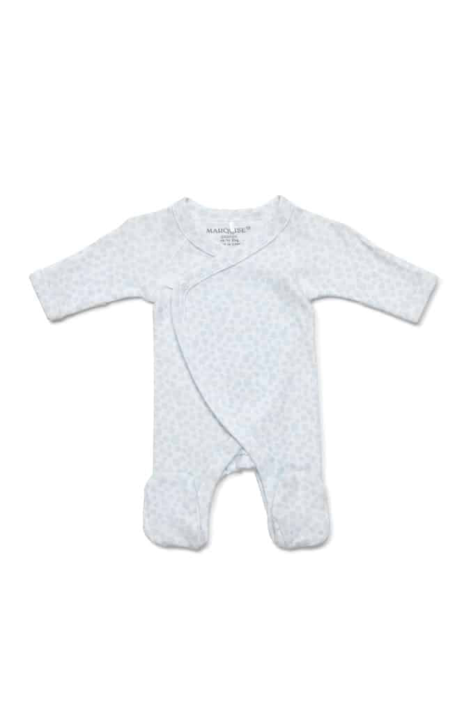 Premmie Boys Wrap Footed Growsuit