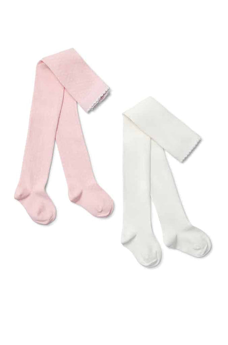 Pink and white socks