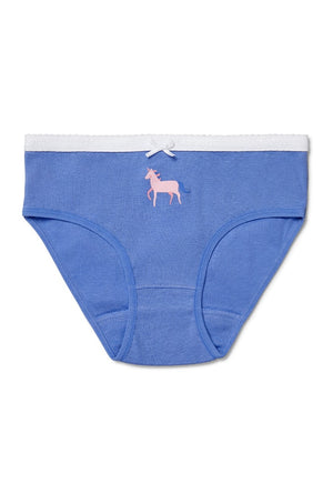 Girls Unicorn Blue Underwear 2 Pack