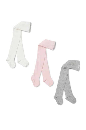 White, pink and grey socks