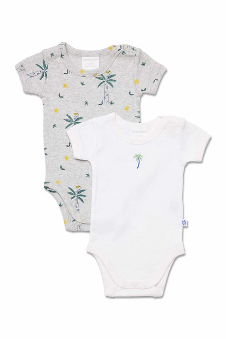 Marquise Palm Print Bodysuit 2 Pack