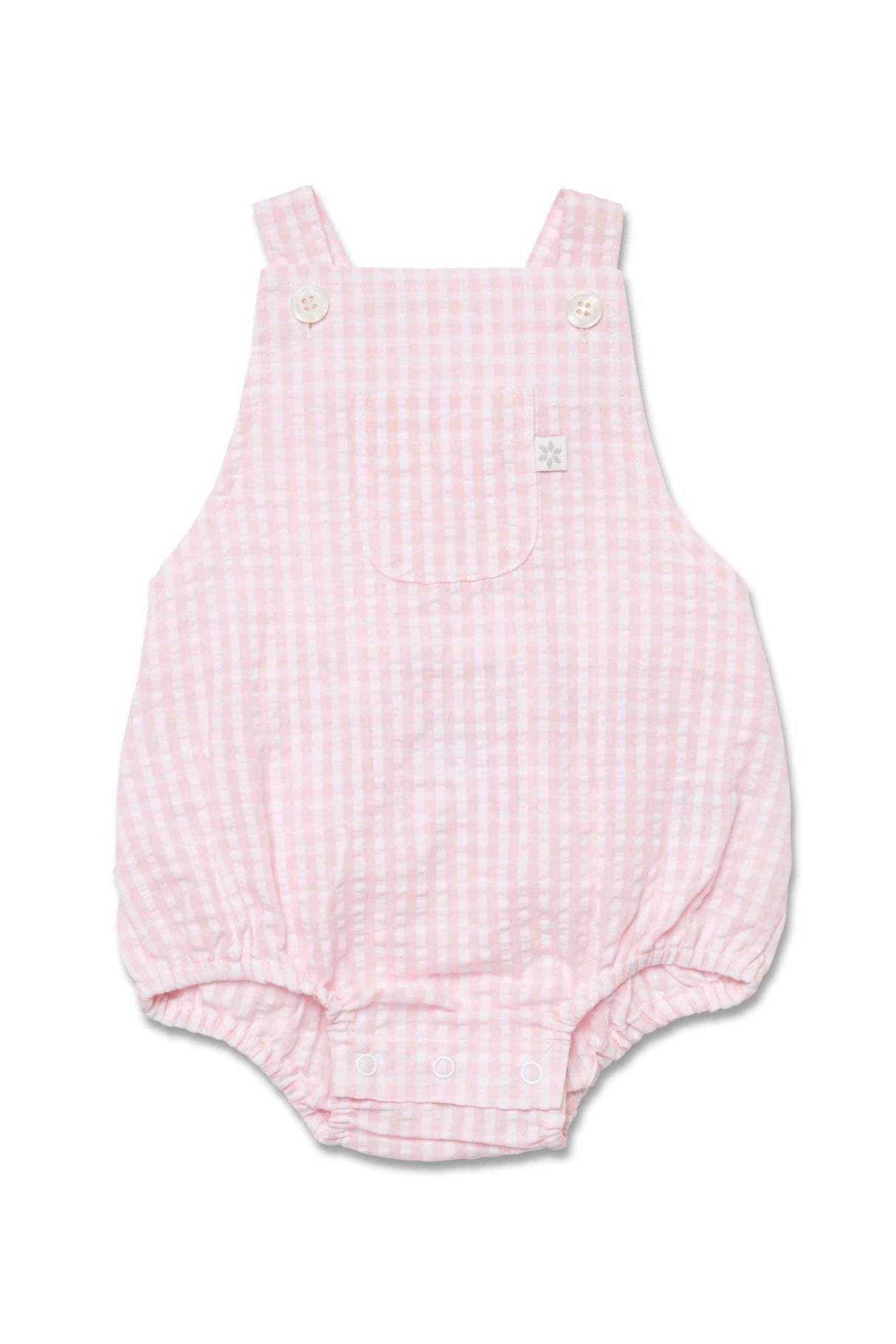 Marquise Pink Frilled Gingham Romper