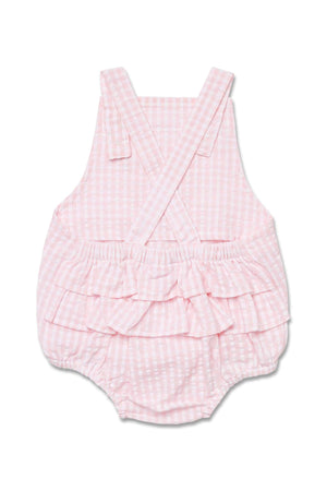 Marquise Pink Frilled Gingham Romper