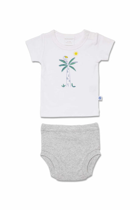 Marquise Palm Tree T-Shirt and Nappy Pant Set