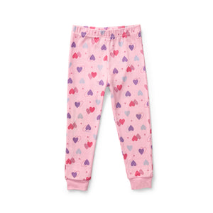 Hearts Pyjamas & Pink Dressing Gown Set