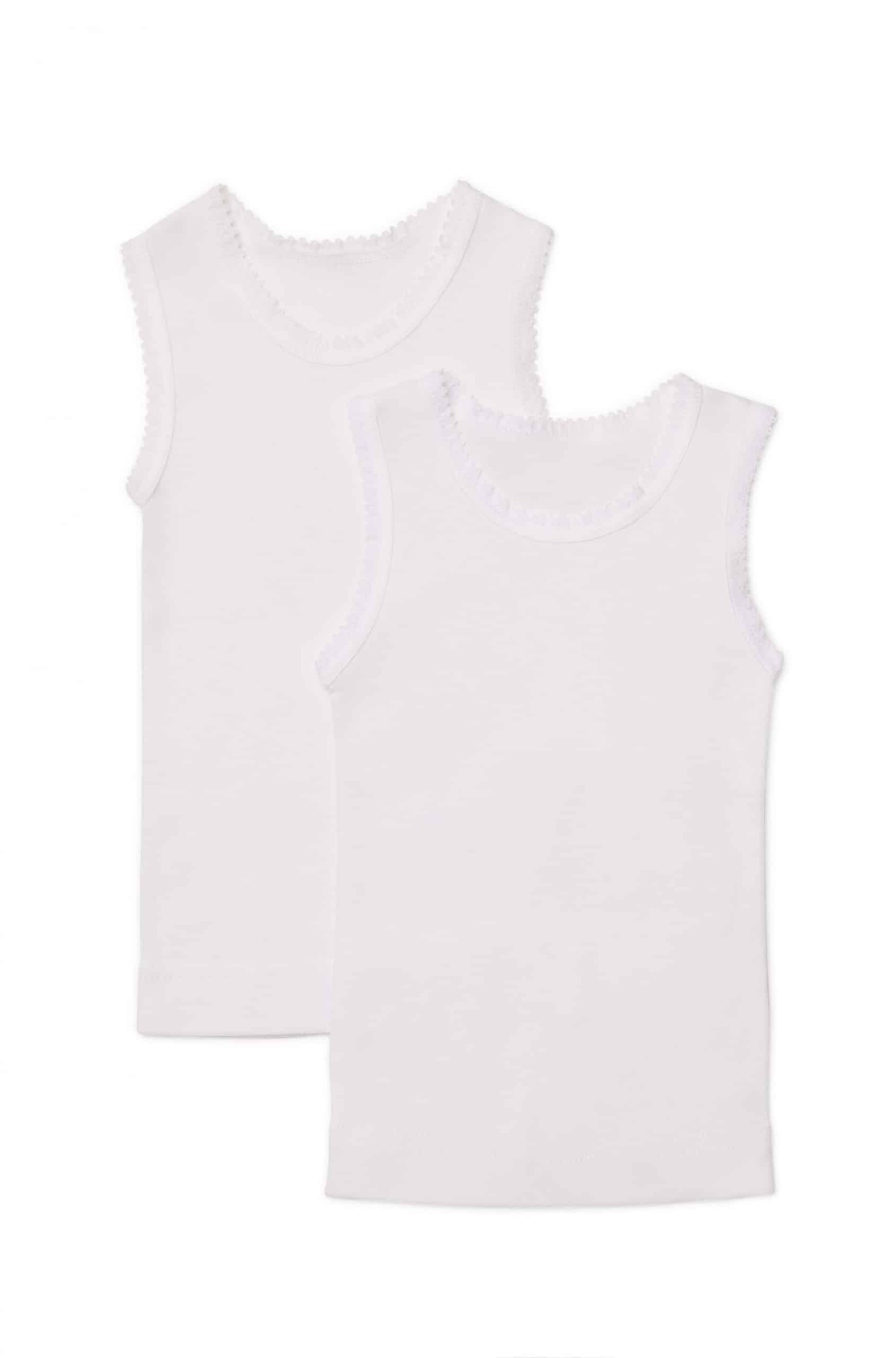 Baby Lace Trim Singlets 2 Pack – Marquise