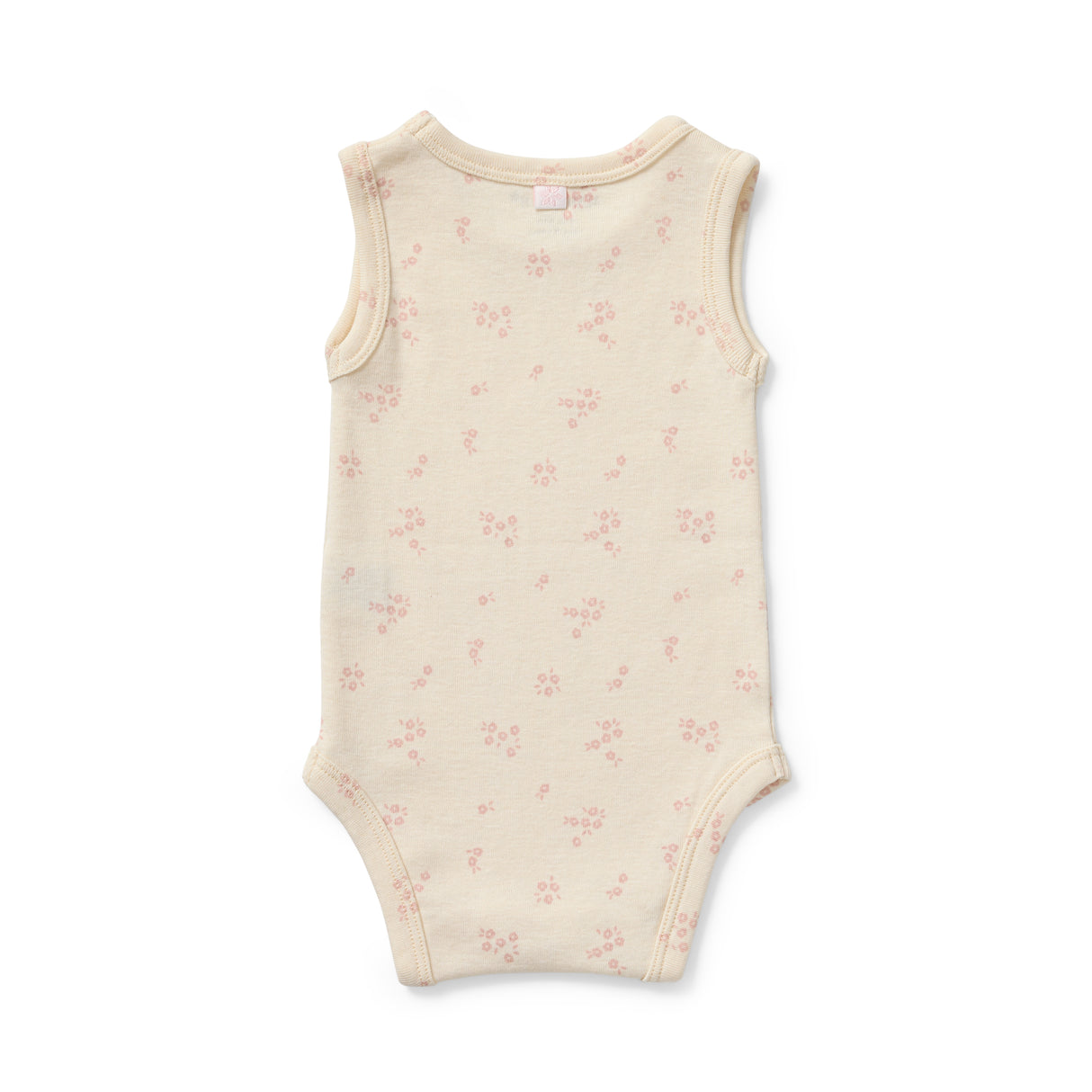 Baby Cotton Wool Floral Print Sleeveless Bodysuit
